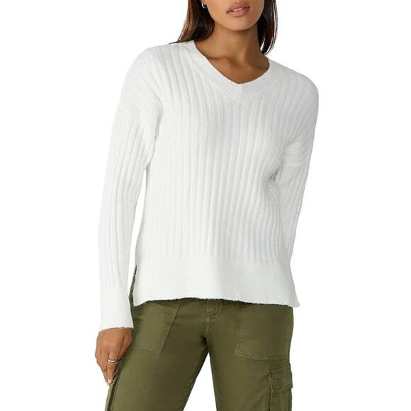 Sanctuary Ribbed Knit Sweater In Milk Ivory - Picture 1 of 3